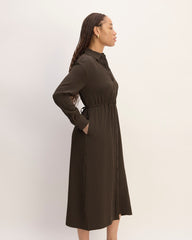 womens-mini-jacquard-stripe-shirt-dress-cocoa-black