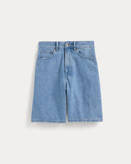 womens-long-a-line-short-light-indigo | alt