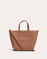 womens-luxe-mini-italian-leather-tote-cognac | primary