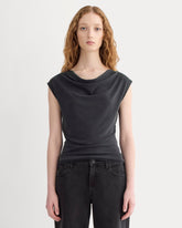 womens-cowl-neck-top-in-butterknit-black | primary
