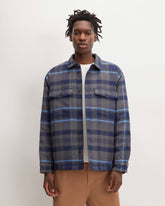 mens-flannel-filled-shirt-jacket-blue-black-navy-charcoal | primary