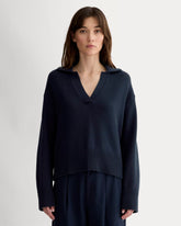 womens-cotton-boxy-polo-navy | primary