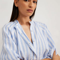 womens-linen-puff-sleeve-shirt-blue-white