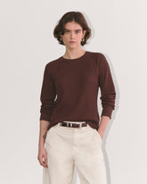 womens-cotton-waffle-crew-ls-tee-dark-mahogany | primary