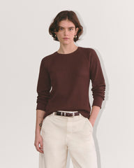 womens-cotton-waffle-crew-ls-tee-dark-mahogany | primary