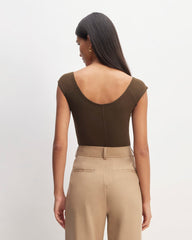 womens-supima-form-cap-sleeve-tee-cocoa