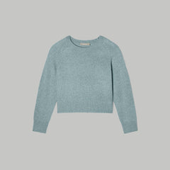 womens-recashmere-cropped-crew-sweater-spring-lake | alt