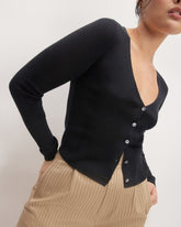 womens-ultrafine-merino-ribbed-cardigan-black | primary