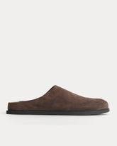 womens-suede-clog-deep-brown | primary