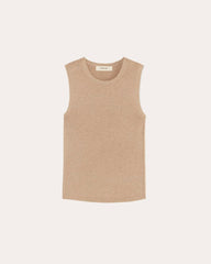 womens-lurex-merino-ribbed-tank-gold | alt
