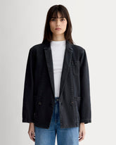 womens-denim-chore-blazer-black | primary