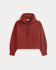 womens-cropped-luxe-fleece-hoodie-merlot | alt