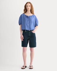 womens-gauze-button-up-soft-cobalt