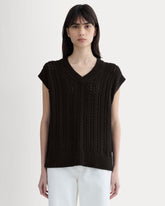 womens-mesh-cable-vest-everyday-cotton-black | primary