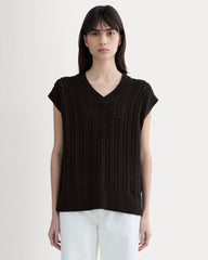 womens-mesh-cable-vest-everyday-cotton-black | primary