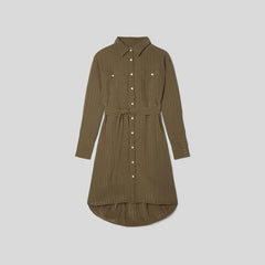 womens-city-stripe-draped-shirt-dress-beech | alt