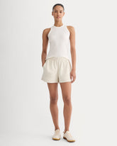 womens-off-duty-french-terry-short-heathered-oat | primary