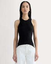 womens-shimmy-cutaway-tank-black | primary
