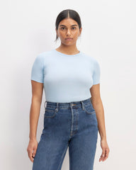 womens-supima-micro-rib-crew-chambray-blue | primary