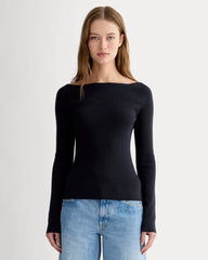 womens-knit-boatneck-top-navy | primary