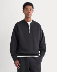 mens-luxe-fleece-halfzip-pullover-black | primary