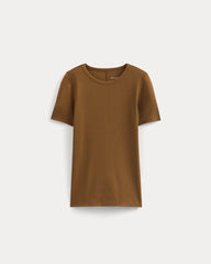 womens-supima-micro-rib-ss-crew-toffee | alt