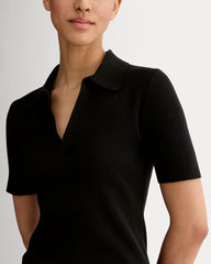womens-knit-polo-black