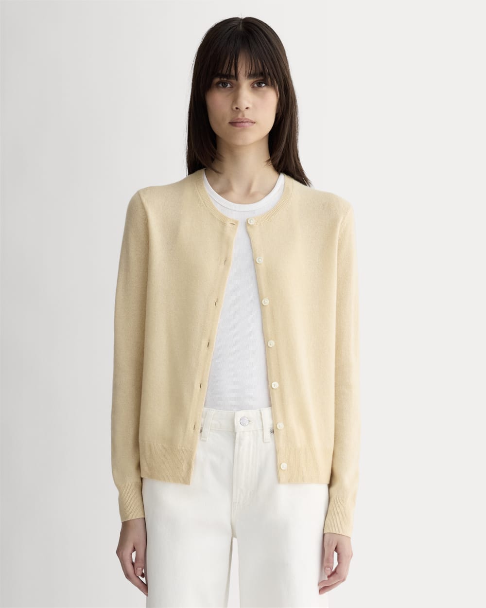 womens-cashmere-classic-crew-cardigan-creme | primary