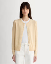womens-cashmere-classic-crew-cardigan-creme | primary