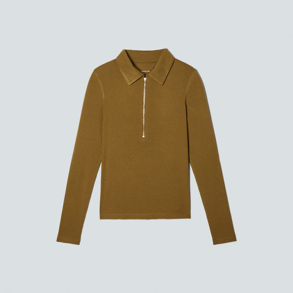 womens-super-soft-zip-polo-tapenade