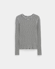 womens-rib-knit-crew-bone-black-stripe | alt
