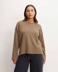 womens-merino-wool-crewneck-sweater-praline | primary