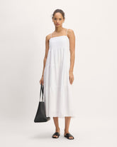 womens-gauze-tiered-dress-white | primary