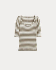 womens-luxe-supima-micro-rib-scoop-neck-bone-taupe | alt