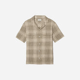 mens-linen-camp-shirt-beech-parchment-grid | alt