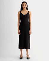 womens-fine-knit-cami-dress-black | primary