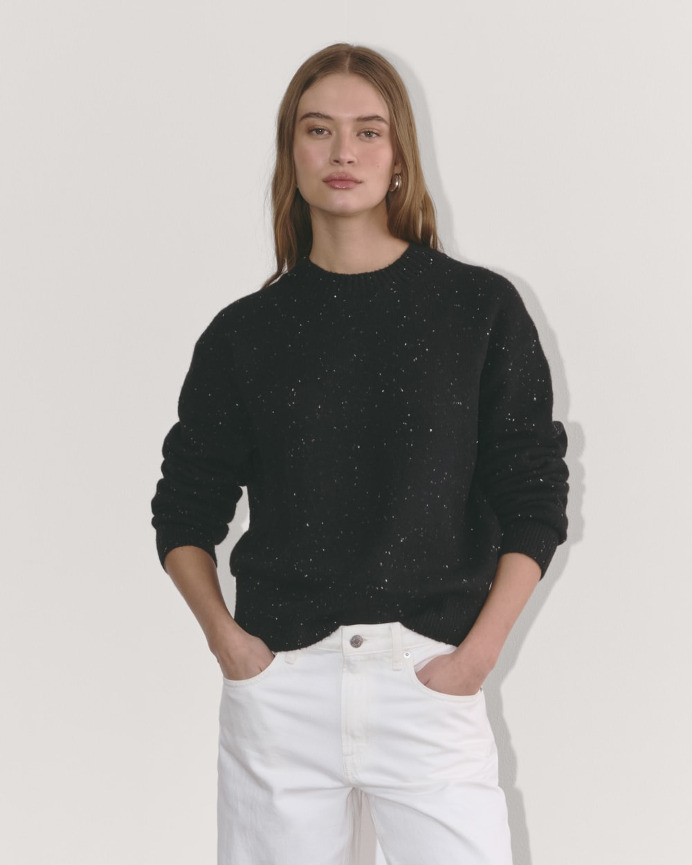 womens-luxe-cotton-cocoon-crew-sweater-black-confetti | primary