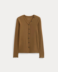 womens-sheer-v-neck-cardigan-butterluxe-toffee | alt