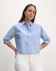 womens-silky-cttn-cropped-shirt-mariner-white | primary