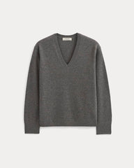 womens-cashmere-relaxed-v-neck-classic-heather-charcoal | alt