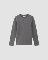 mens-waffle-long-sleeve-henley-heathered-charcoal | alt