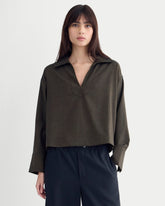womens-overshirt-in-tailor-twill-heathered-fudge | primary