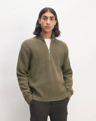 mens-felted-merino-half-zip-sweater-kalamata | primary