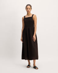 womens-gauze-smock-dress-black