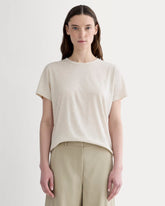 womens-slim-air-tee-heatheredoat | primary