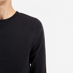 mens-waffle-knit-ls-crew-black