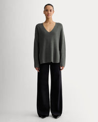 womens-slouchy-v-neck-cotton-heathered-charcoal