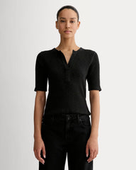 womens-rib-knit-short-sleeve-henley-black | primary