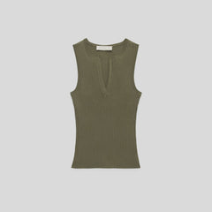 womens-ribbed-cutaway-tank-kalamata | alt