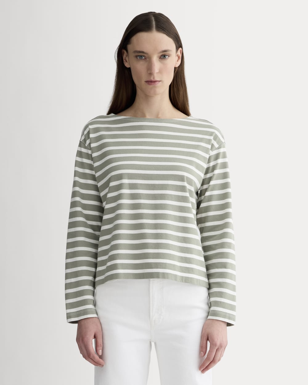 womens-modern-breton-tee-shadow-bone | primary